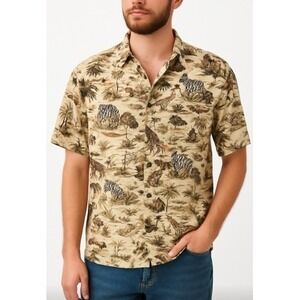 Banana Republic Shirt Safari & Travel Short Sleeve Button Down Men's Size Medium